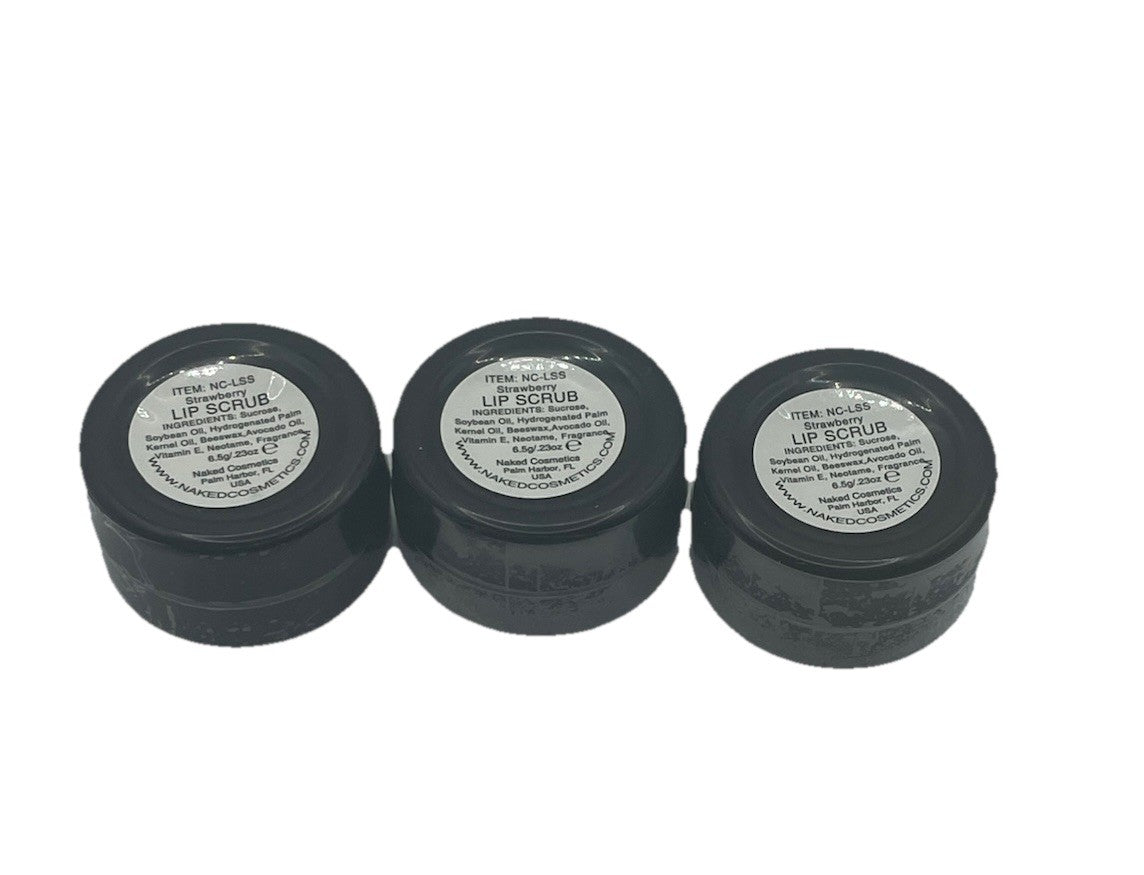 Naked Cosmetics Strawberry Lip Scrub - 3 Travel Sizes