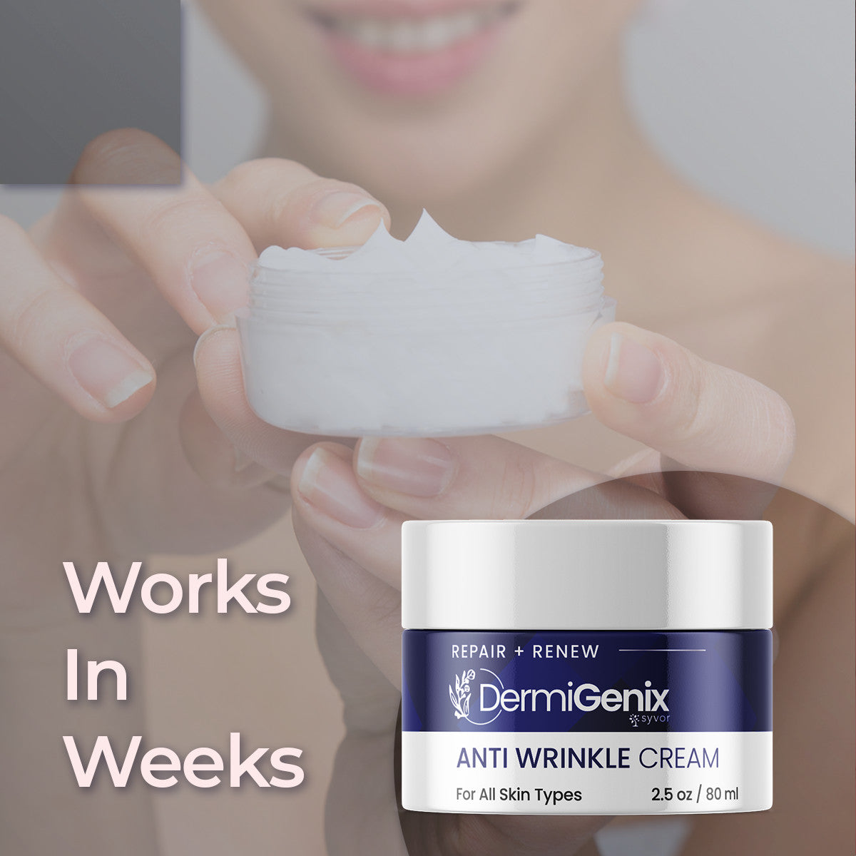Dermigenix Anti-Wrinkle Cream Advanced Skin Moisturizer for Repair &