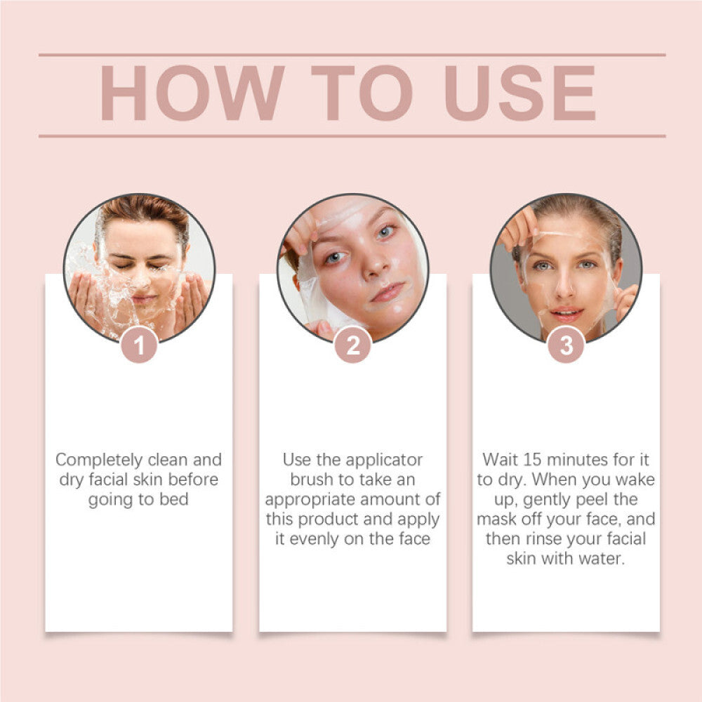 Collagen Night Sleeping Mask 75ml - Hydrating Wrap with Brush