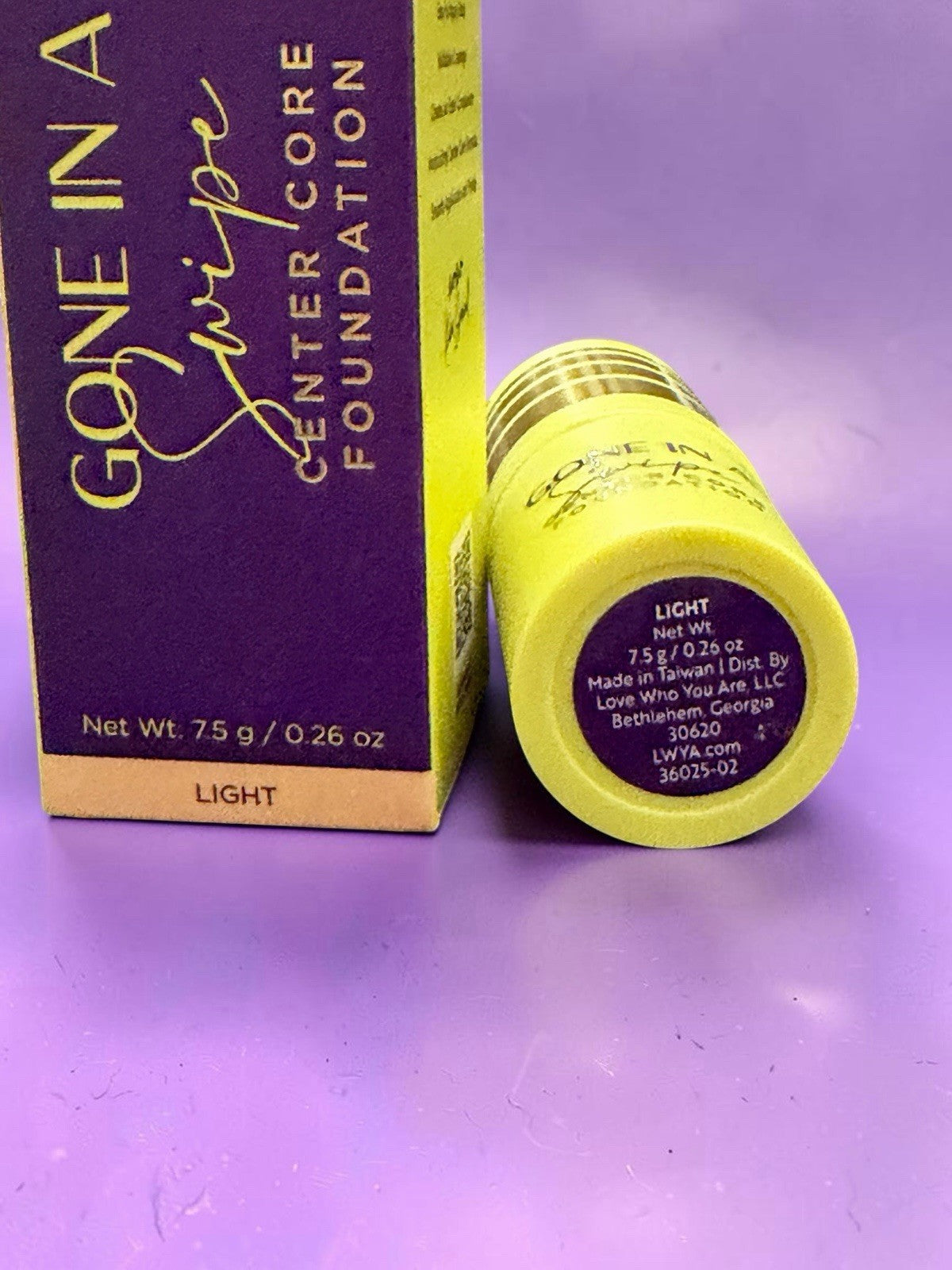 Light Foundation Stick - Buildable, Moisturizing Center Core Makeup 0.26 oz