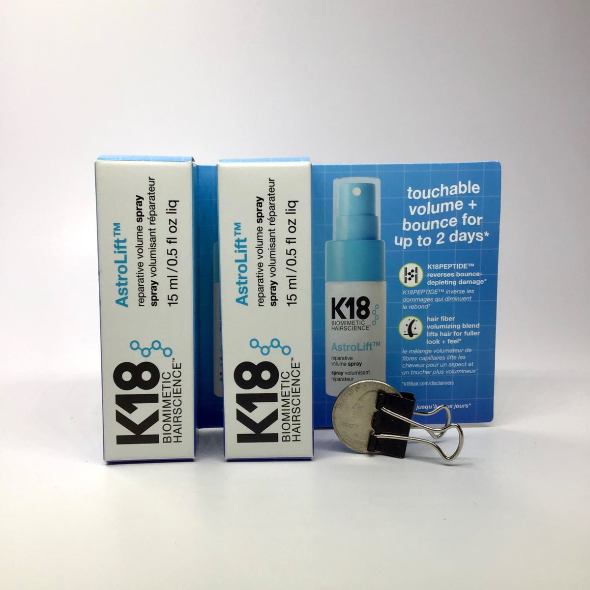 K18 Astrolift Reparative Volume Spray - 0.5 oz Travel Size (2-Pack)