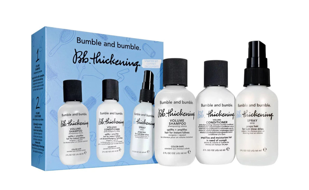 Bumble and Thickening 3pc Starter Set 2 oz Shampoo, Conditioner, Spray