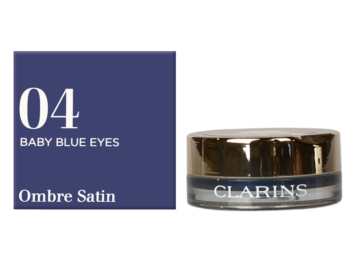 Clarins Satin Eyeshadow 04 Baby Blue - Long-Lasting Cream Formula, 0.1 OZ