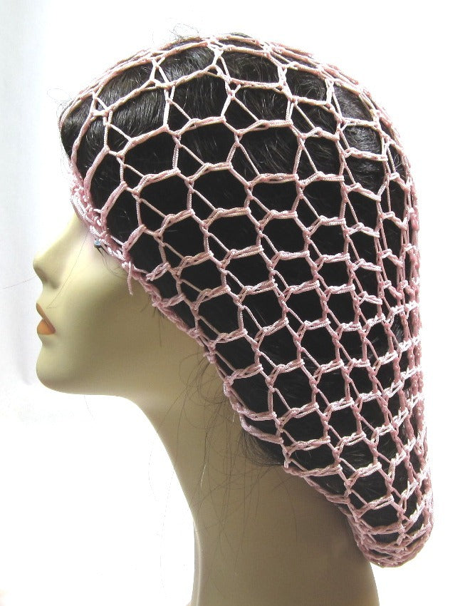 LOT OF 2 OR 12 HATS-- CROCHET SOFT RAYON HAT SNOOD HAIR NET ONE SIZE