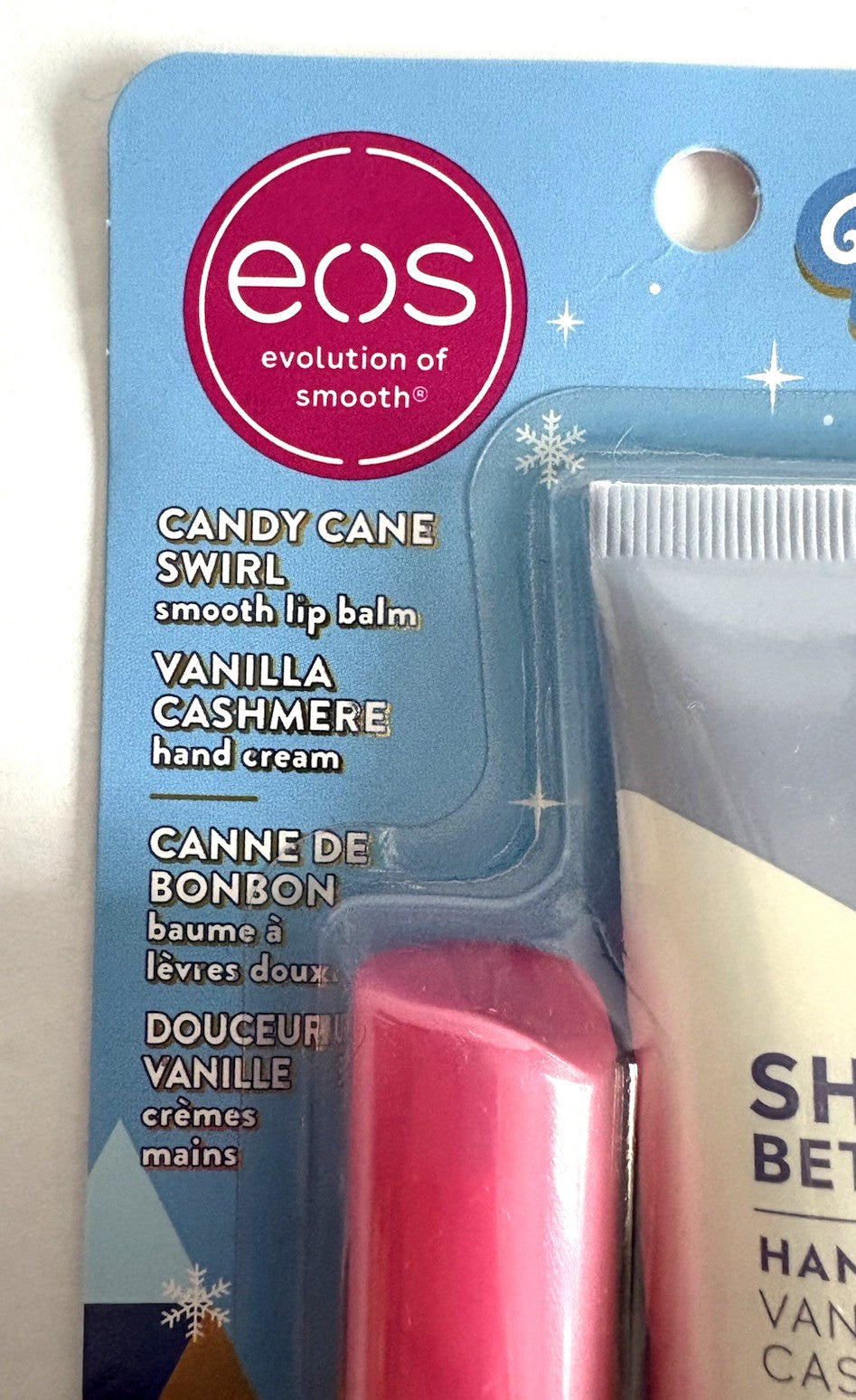 EOS Candy Cane Swirl Lip Balm & Vanilla Cashmere Hand Cream Holiday Set