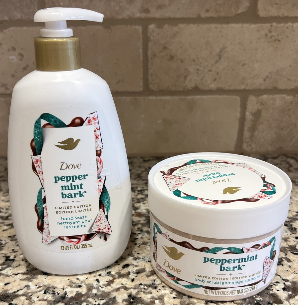 New Set Dove Limited Edition Peppermint Bark Body Scrub 10.5 Oz Hand