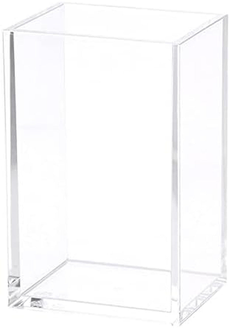 Clear Acrylic Pen and Makeup Brush Holder Cup - Desk Organizer