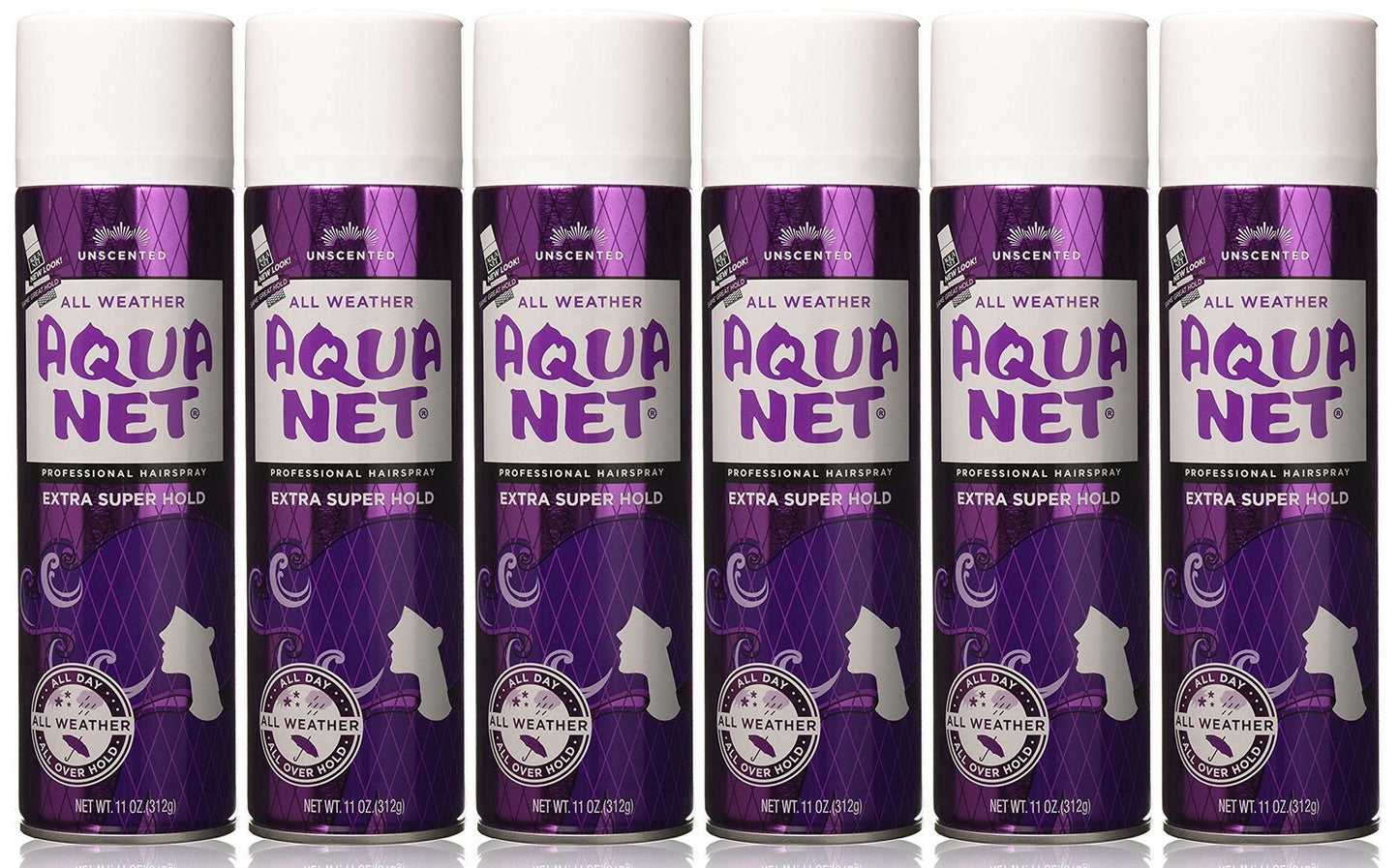Extra Super Hold Hairspray Unscented 11 oz - Pack of 6 | Strong Hair Spray