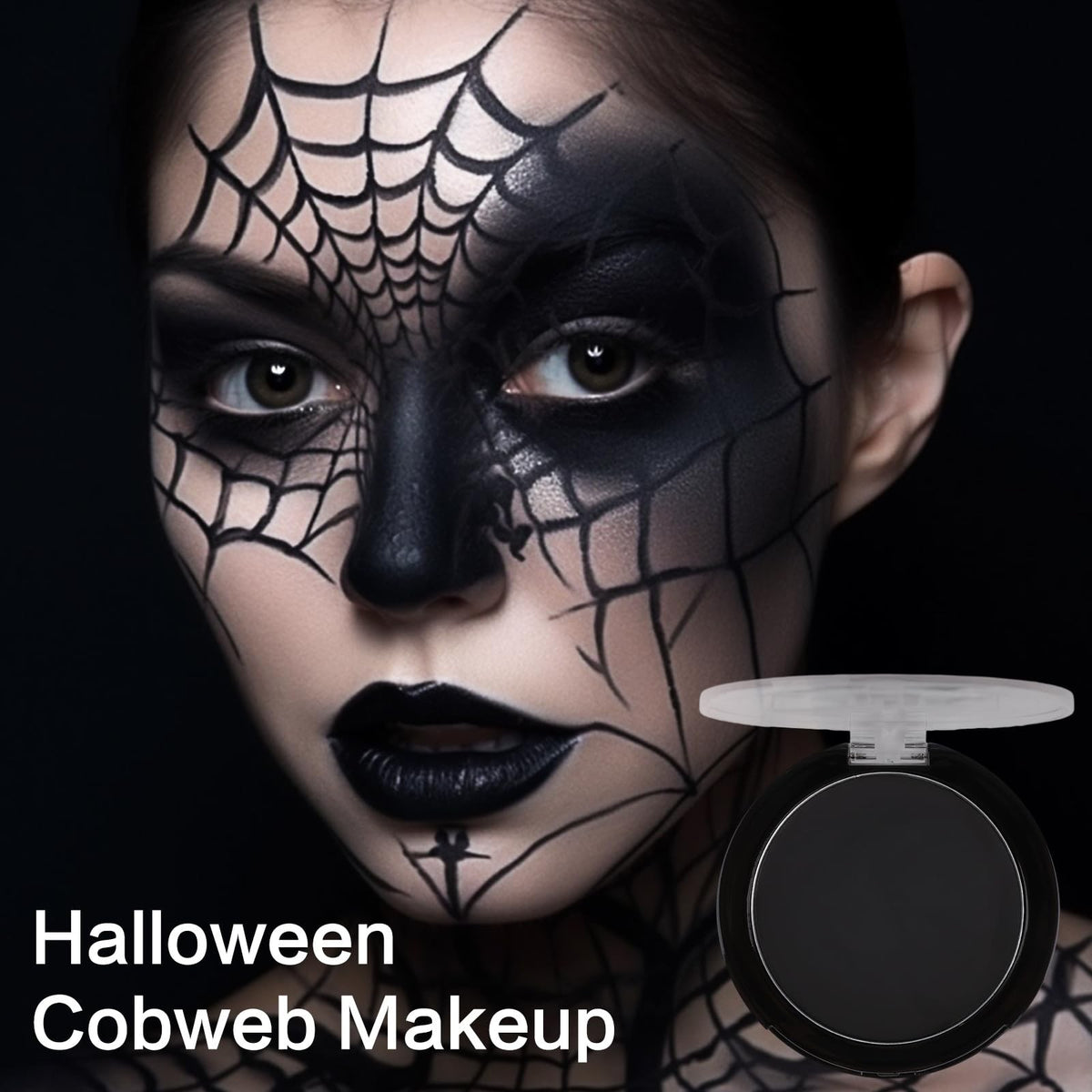 Black Face & Body Makeup Cream - 0.52 Ounce, Non-Toxic, Stage & Cosplay
