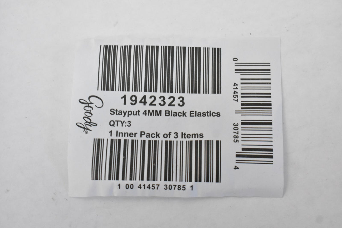 Goody Non Slip Womens Elastic Hair Ties Black 30 Total Slideproof