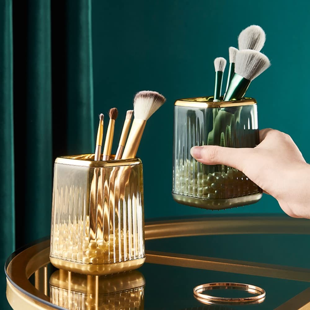 Acrylic Makeup Brush Holder Vanity Organizer Storage Cup Clear