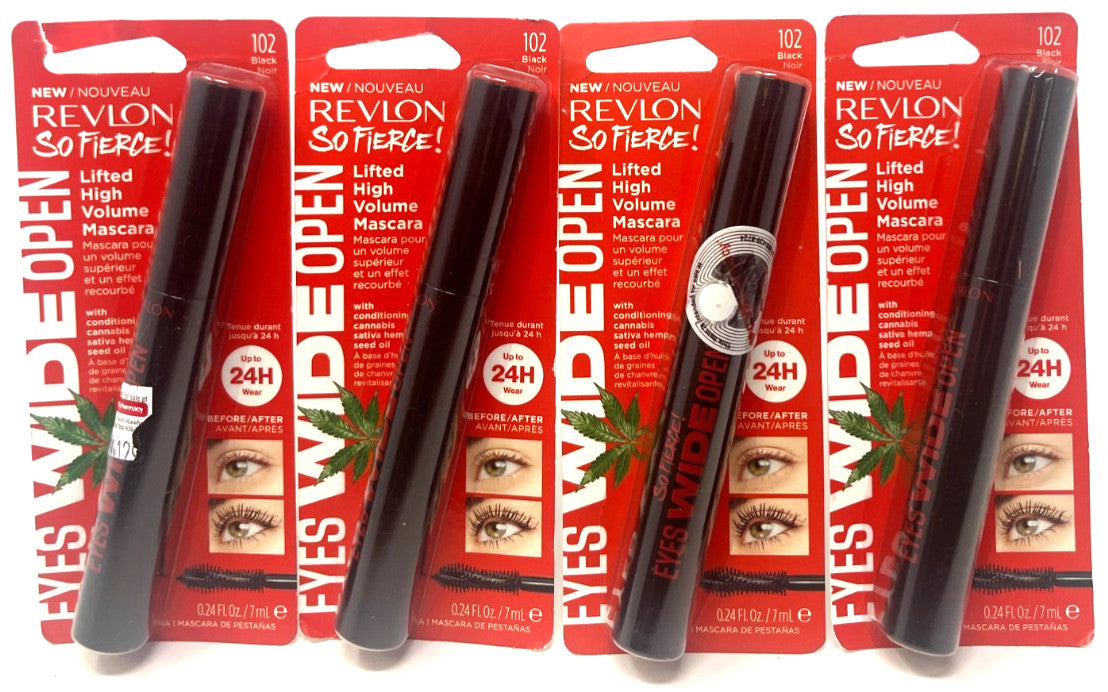 High Volume Mascara - Black, Sealed Set of 4 Revlon So Fierce