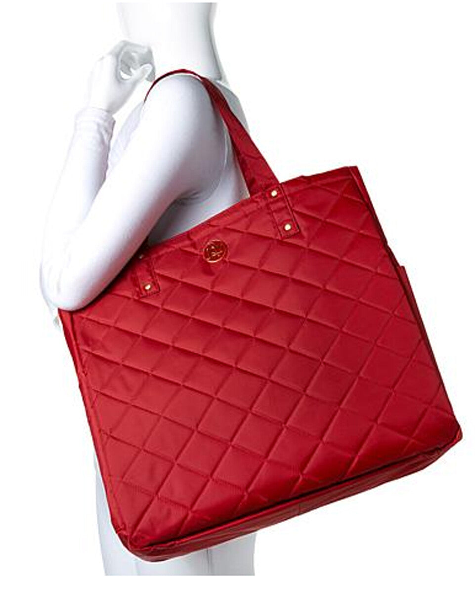Oversized XL Shopper Tote with RFID Protection - Fuchsia Floral