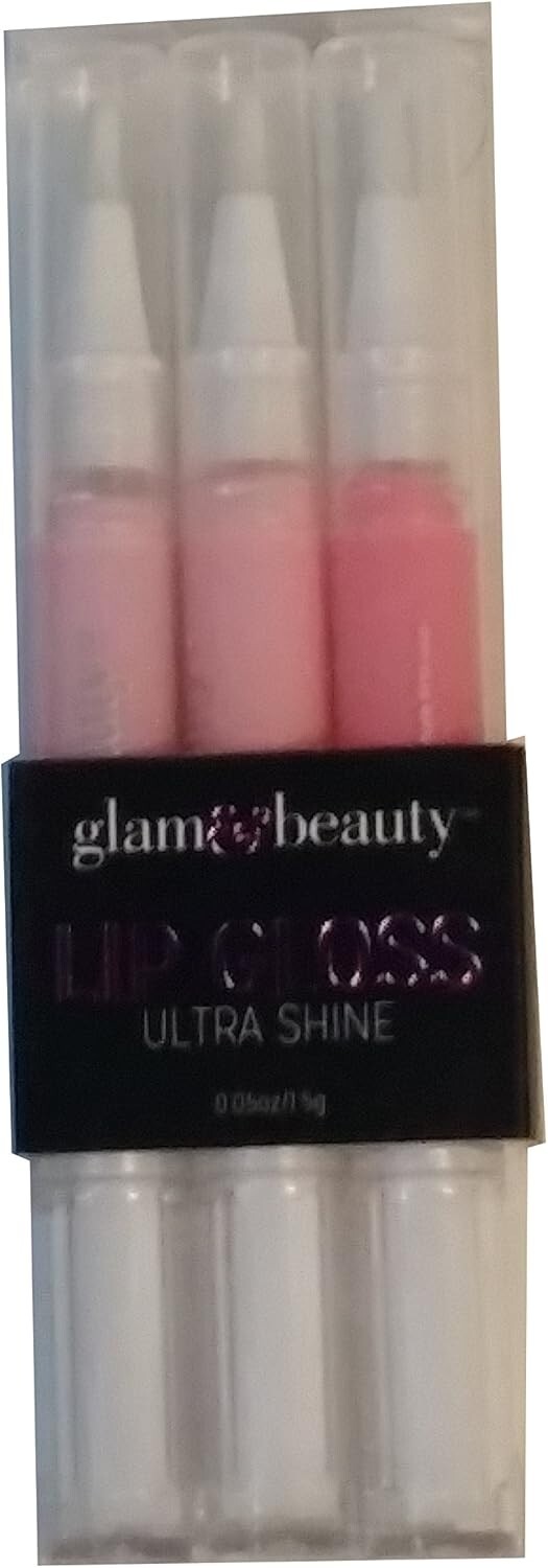 6-Pack Lip Gloss Set - 9 Shades Ultra Shine Makeup for Lips, Pink Peach & Hot Pink