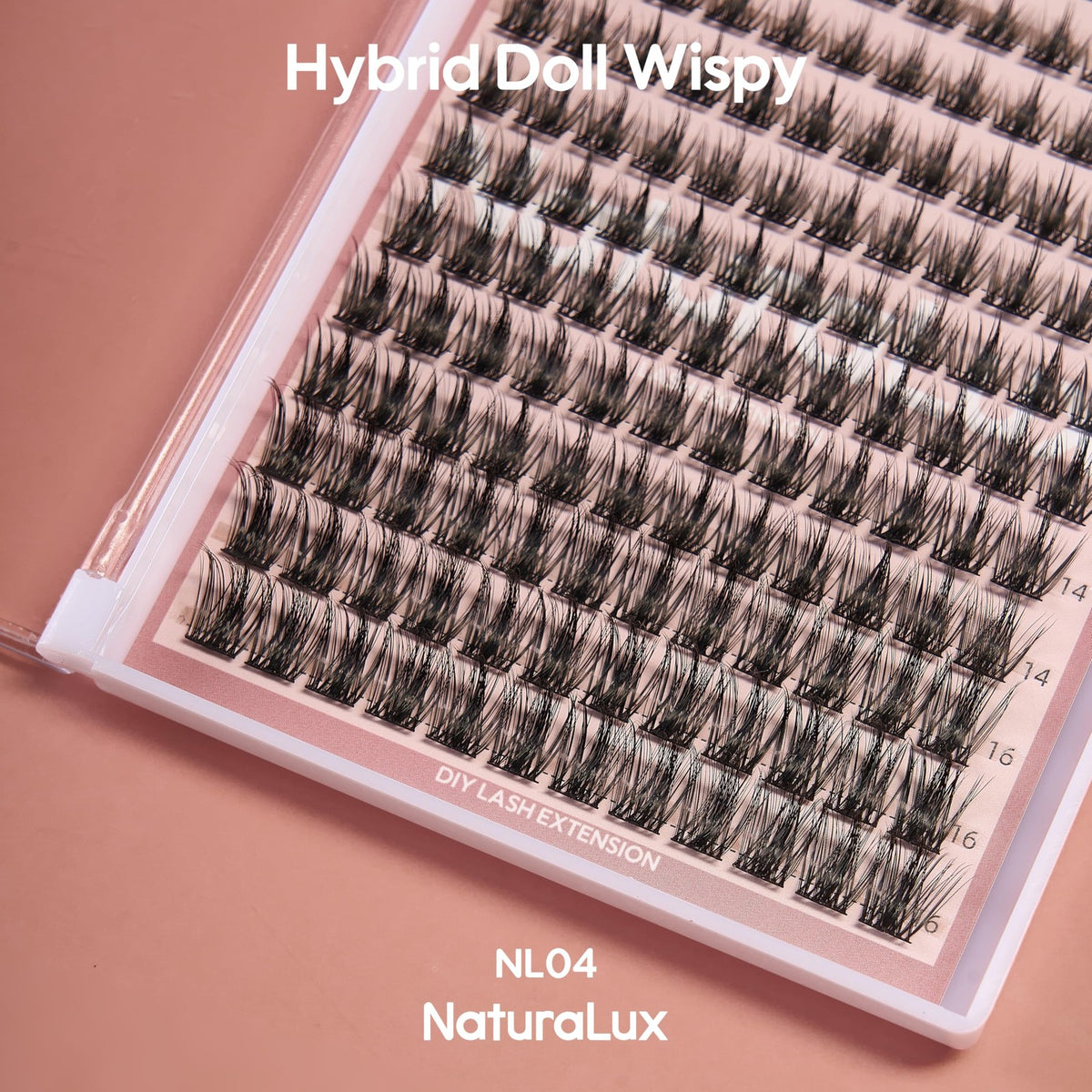 False Eyelash Set - Natural Wispy Hybrid Cluster Lashes 10-16mm Black
