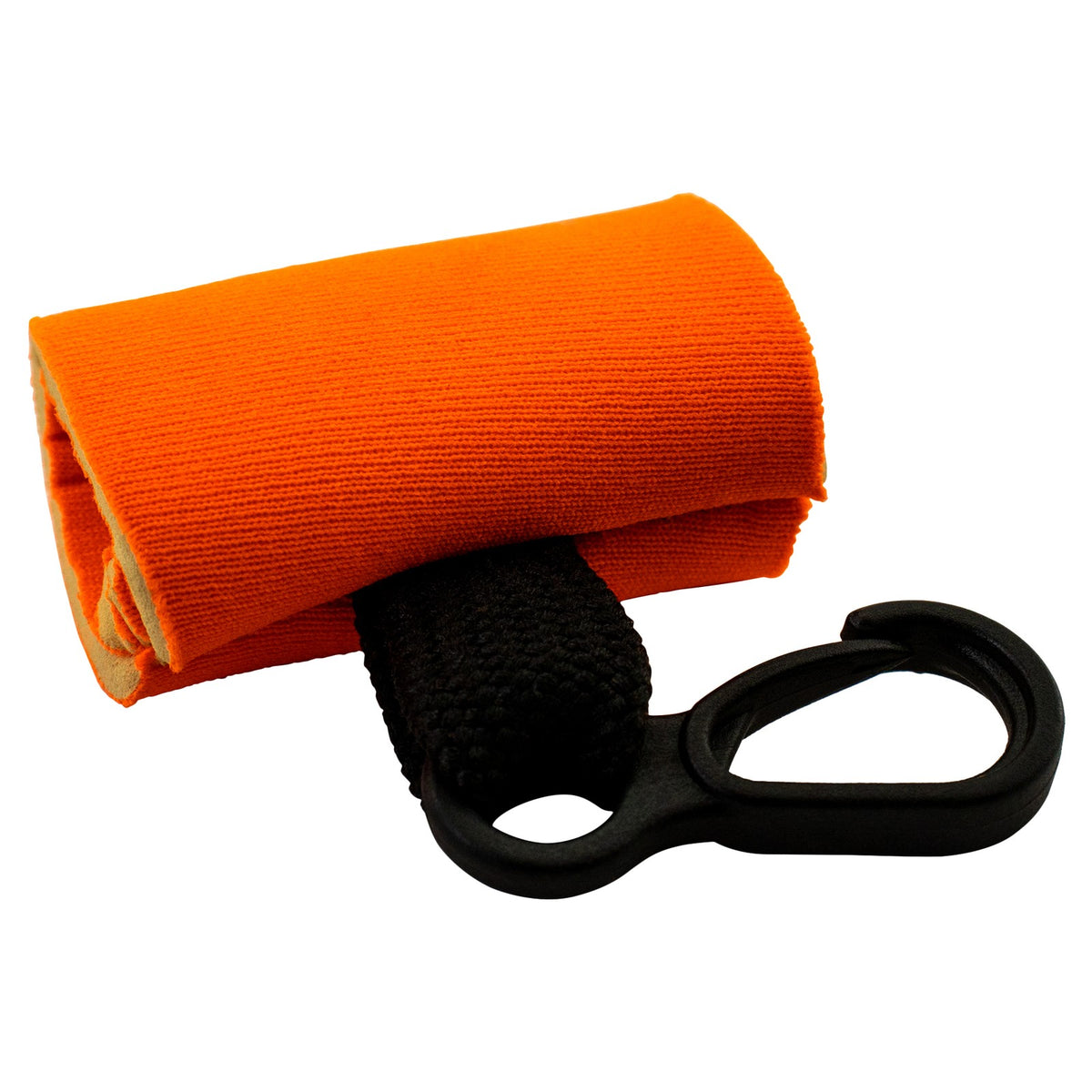Clip-On Neoprene Lip Balm Holder Key Chain - Orange, Fits Most Lip Balms
