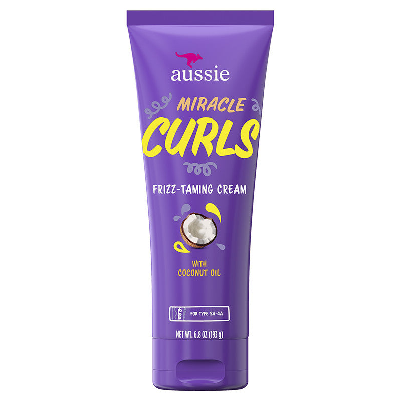 Curl Defining & Frizz Control Cream for Curly Hair - Coconut Oil Infused, 6.8 Oz