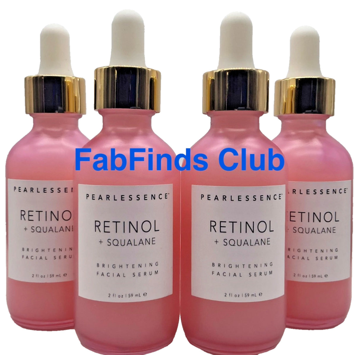 Retinol & Squalane Brightening Serum Set - 4 Pack, 2 Fl Oz Each