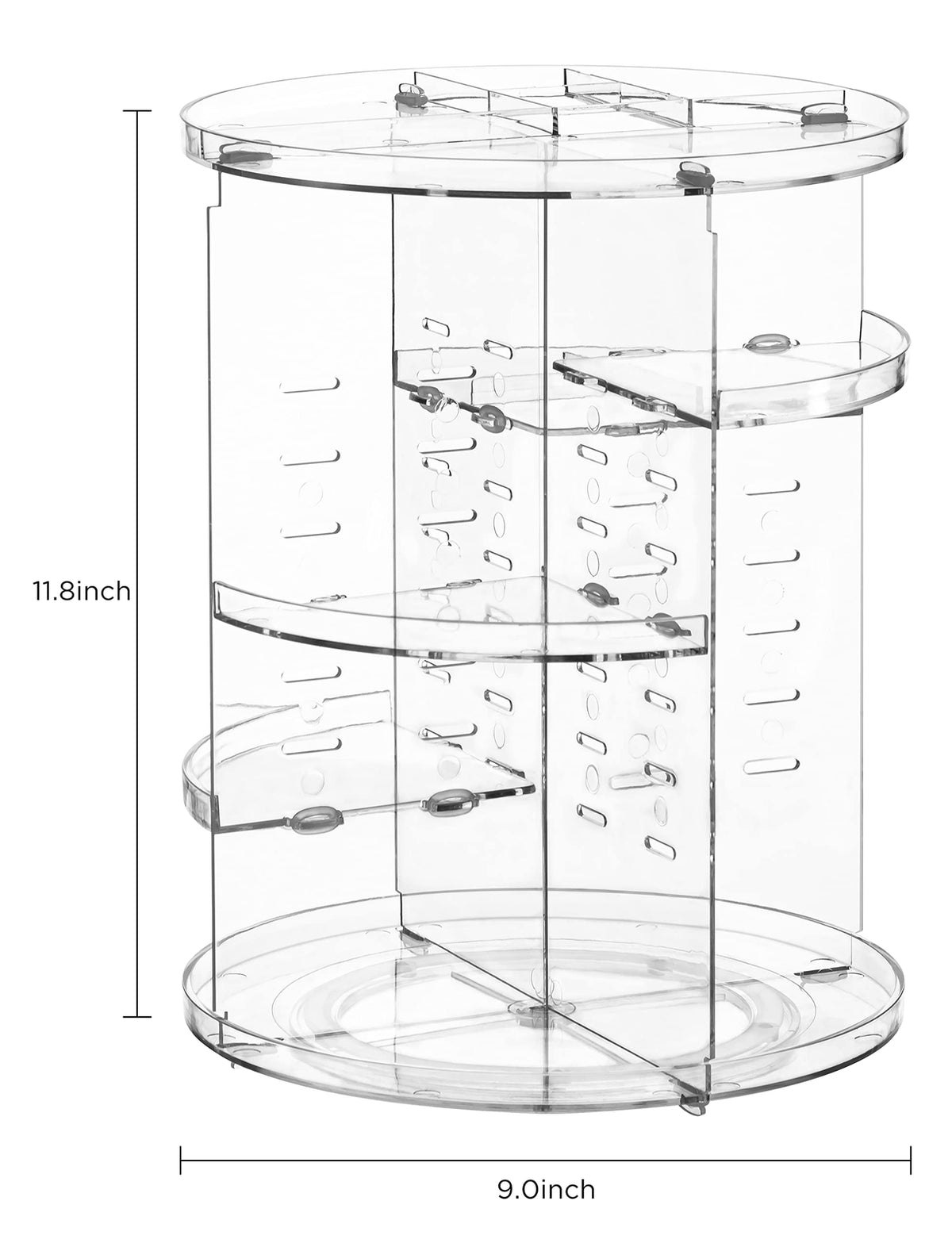 360 Degree Rotating Makeup Organizer with Large Capacity for Cosmetics & Perfume