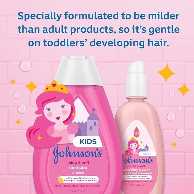 Johnson's Baby Shiny & Soft Tear-Free Kids' Shampoo with Argan Oil