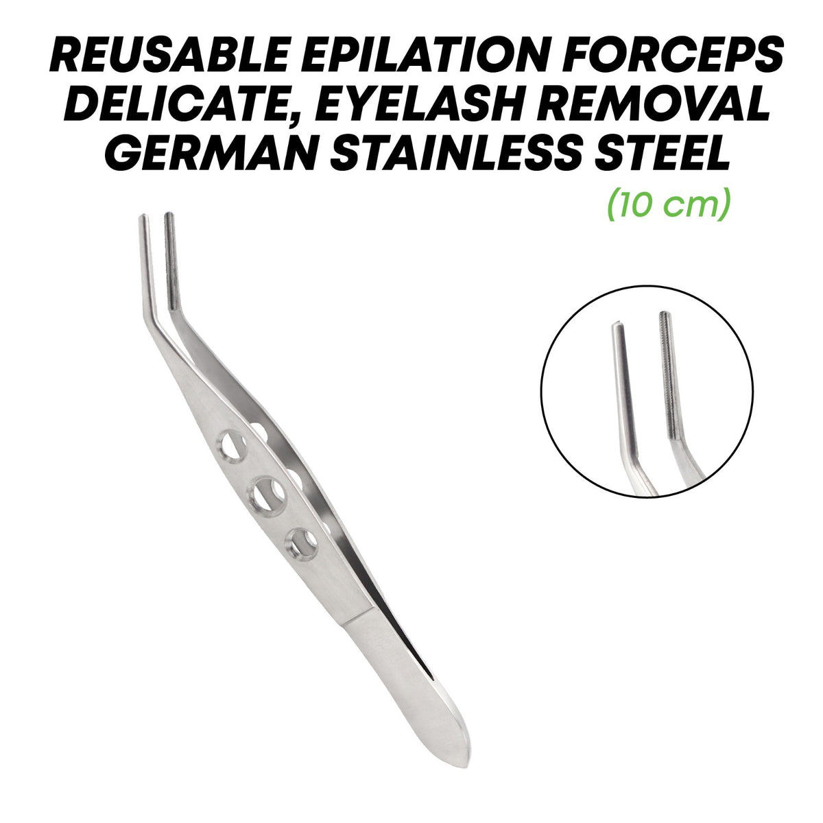 Professional Eyelash Removal Forceps - 10 cm Stainless Steel Ophthalmic Tool