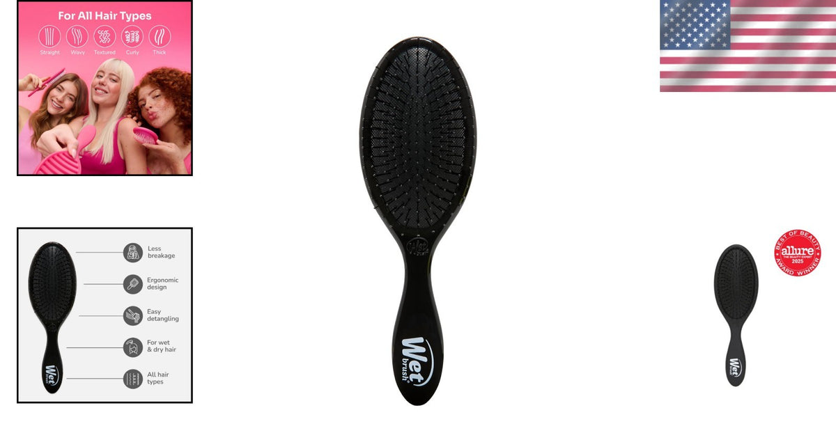 Detangling Hair Brush for All Hair Types - Gentle, Painless Styling Tool