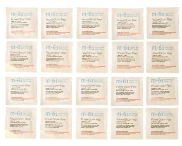 M-61 One Step Power Glow Facial Peel 20 Treatment pads New Without Box