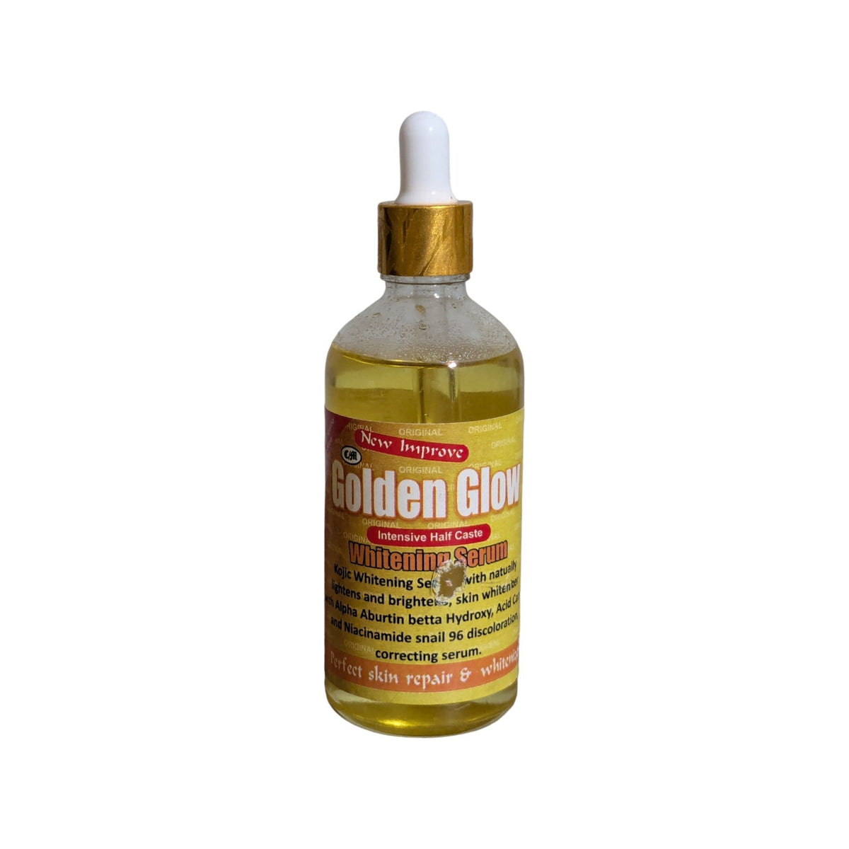 Golden Glow Whitening Serum with AHA, Arbutin & Carrot Oil - Facial Skin Care
