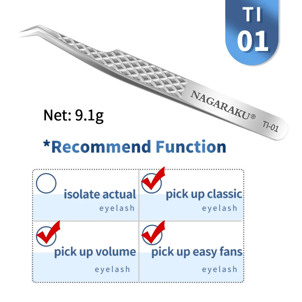 Eyelash Extension Tweezers Stainless Steel 3D Makeup Lash Applicator