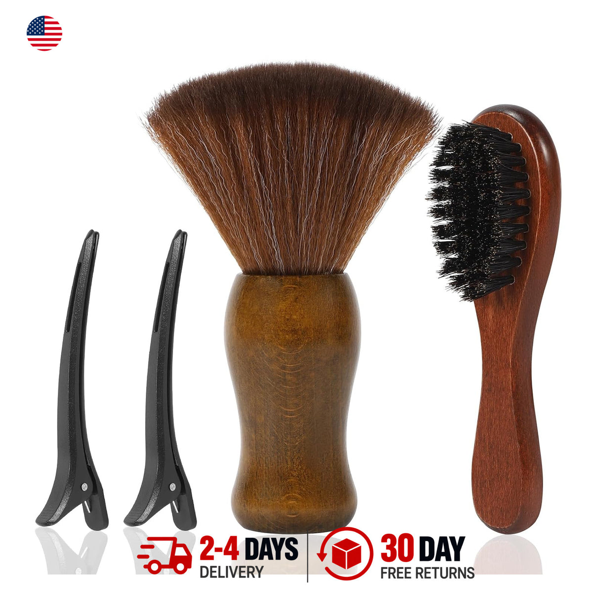 4-in-1 Barber Neck Duster Brush Set Professional Hair Styling & Cleaning Tools