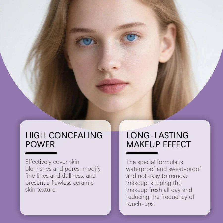 Facelove Foundation Stick with Built-in Brush - Long-lasting, Hydrating Makeup