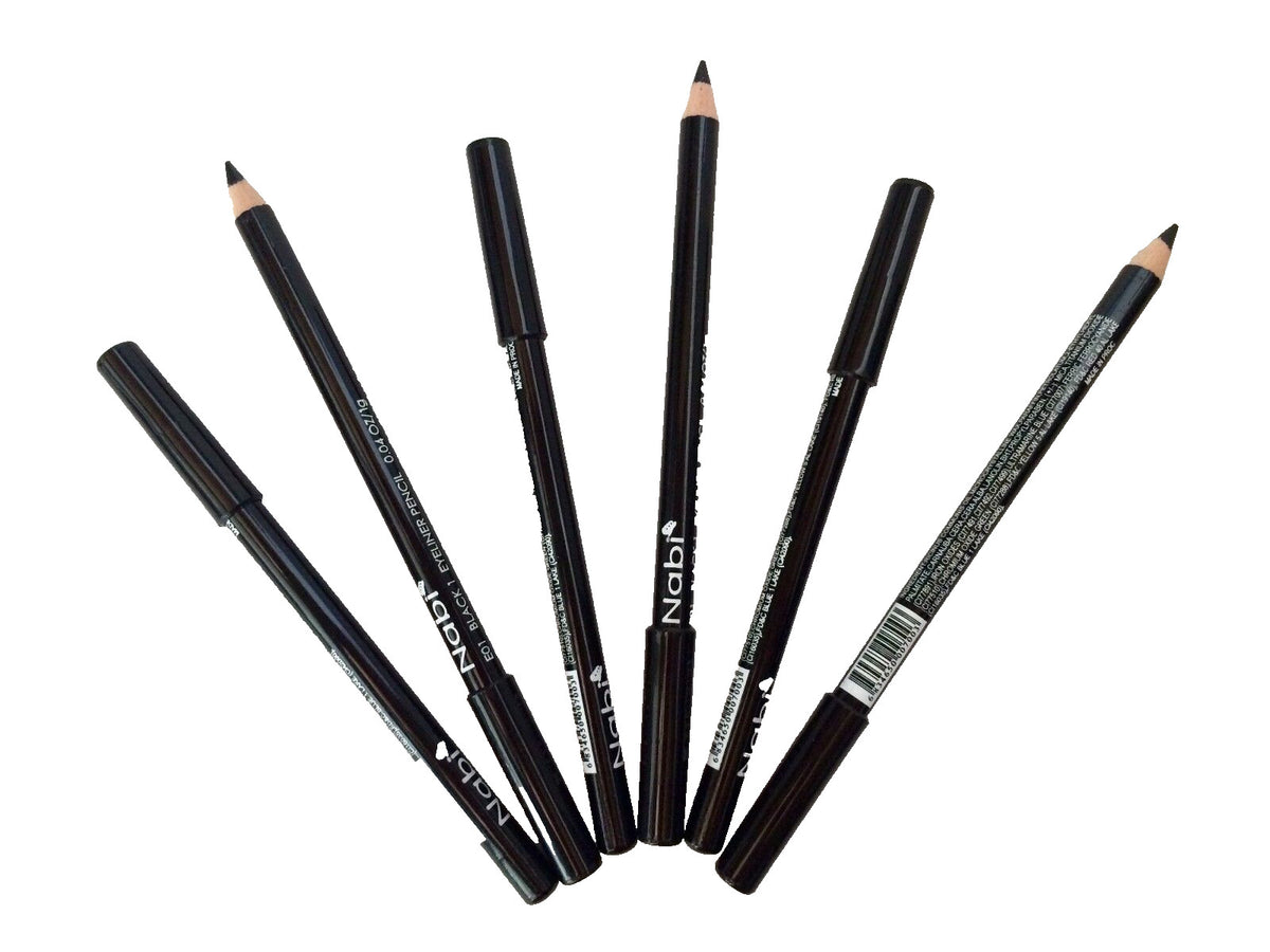 Black Eyeliner Pencil Set - Long Lasting Precise Makeup 12 Pack