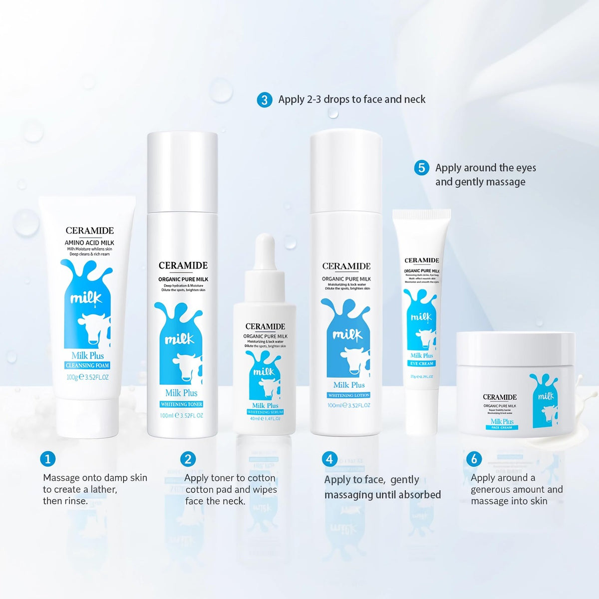Milk Skin Care Set for Teen Girls - 6-Piece Hydrating Gift Kit