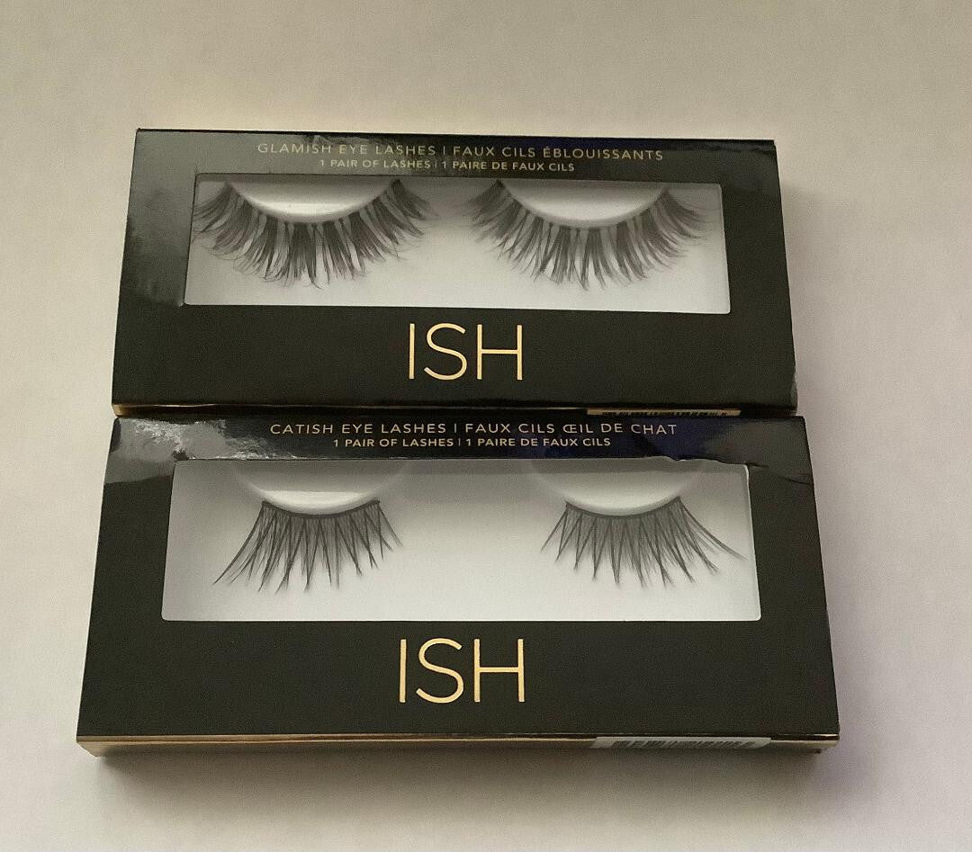 2-Pair Lash Set - Smoky & Glam Style False Eyelashes No Glue Included