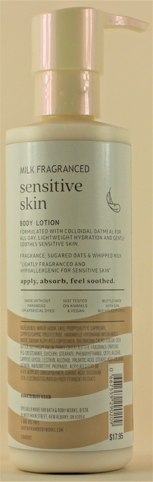 Sensitive Skin Body Lotion - Milk Colloidal Oatmeal 7.8oz