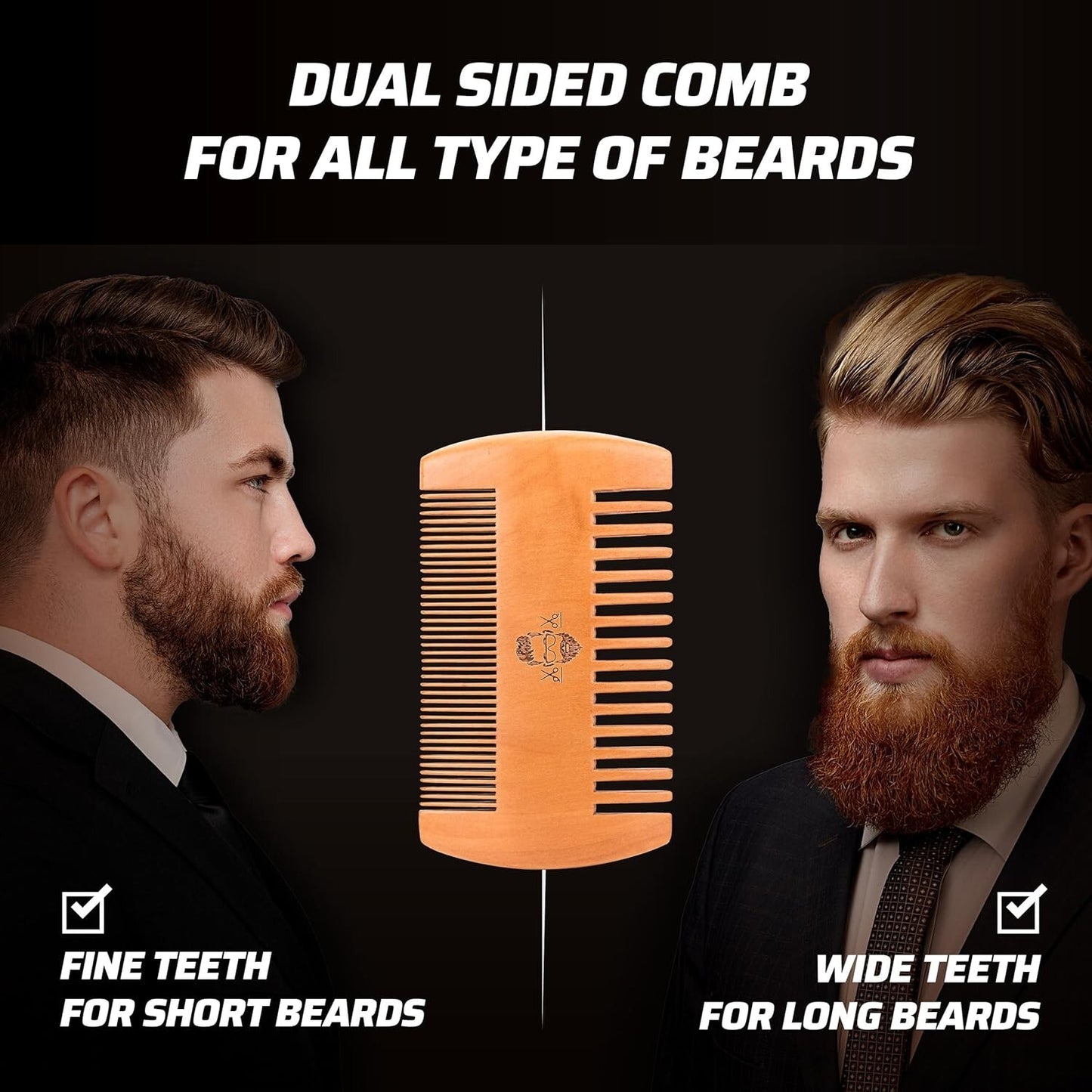 Men's Beard Grooming Kit with Brush, Comb & Scissors - Portable & Free Shipping