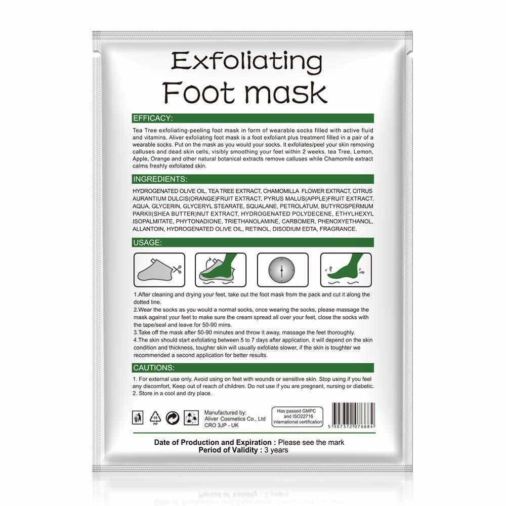 Foot Peel Mask 5 Pack - Exfoliating Dead Skin Remover