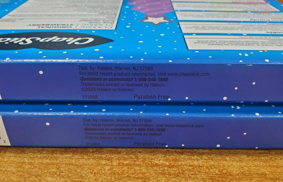 Holiday Lip Balm Gift Set with 12 Advent Calendar Flavors - 2 Boxes