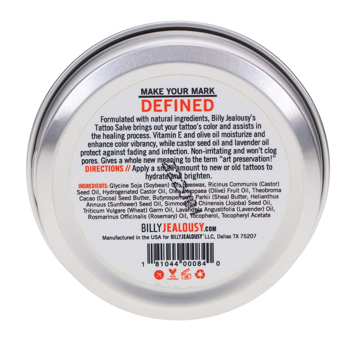 Tattoo Aftercare Salve - Moisturizes & Protects Ink - 2 oz