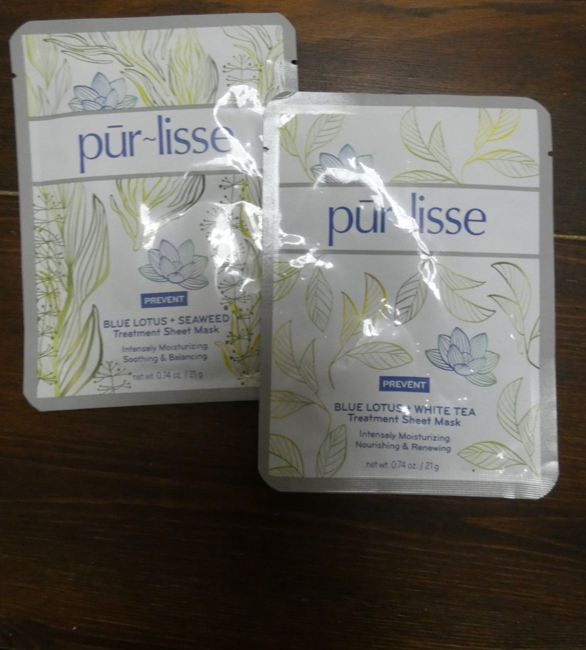 Blue Lotus + White Tea Sheet Face Masks Set of 2