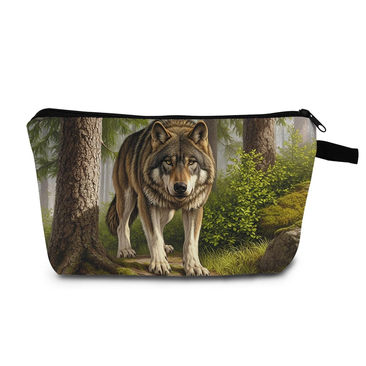 Wolf Makeup Bag Travel Cosmetic Pouch Portable Toiletry Organizer