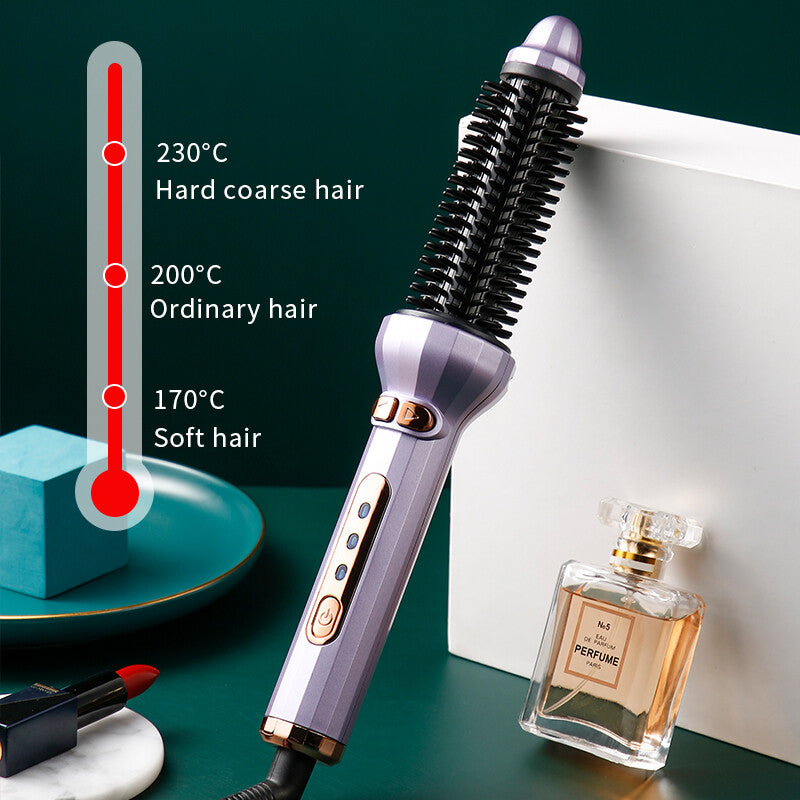 Electric Automatic Rotating Hair Straightener Curler Brush Heat Styling Comb
