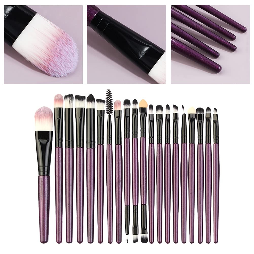 20-Piece Professional Makeup Brush Set for Face Eyes Lip Cosmetics