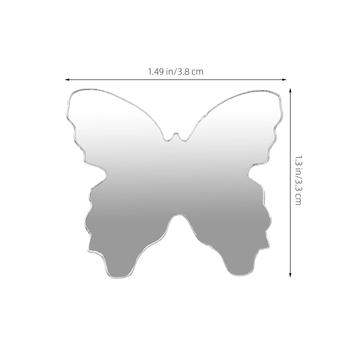 Mini Butterfly Mirror Sticker for Phone Back - Portable Acrylic Makeup Mirror 5-Pack