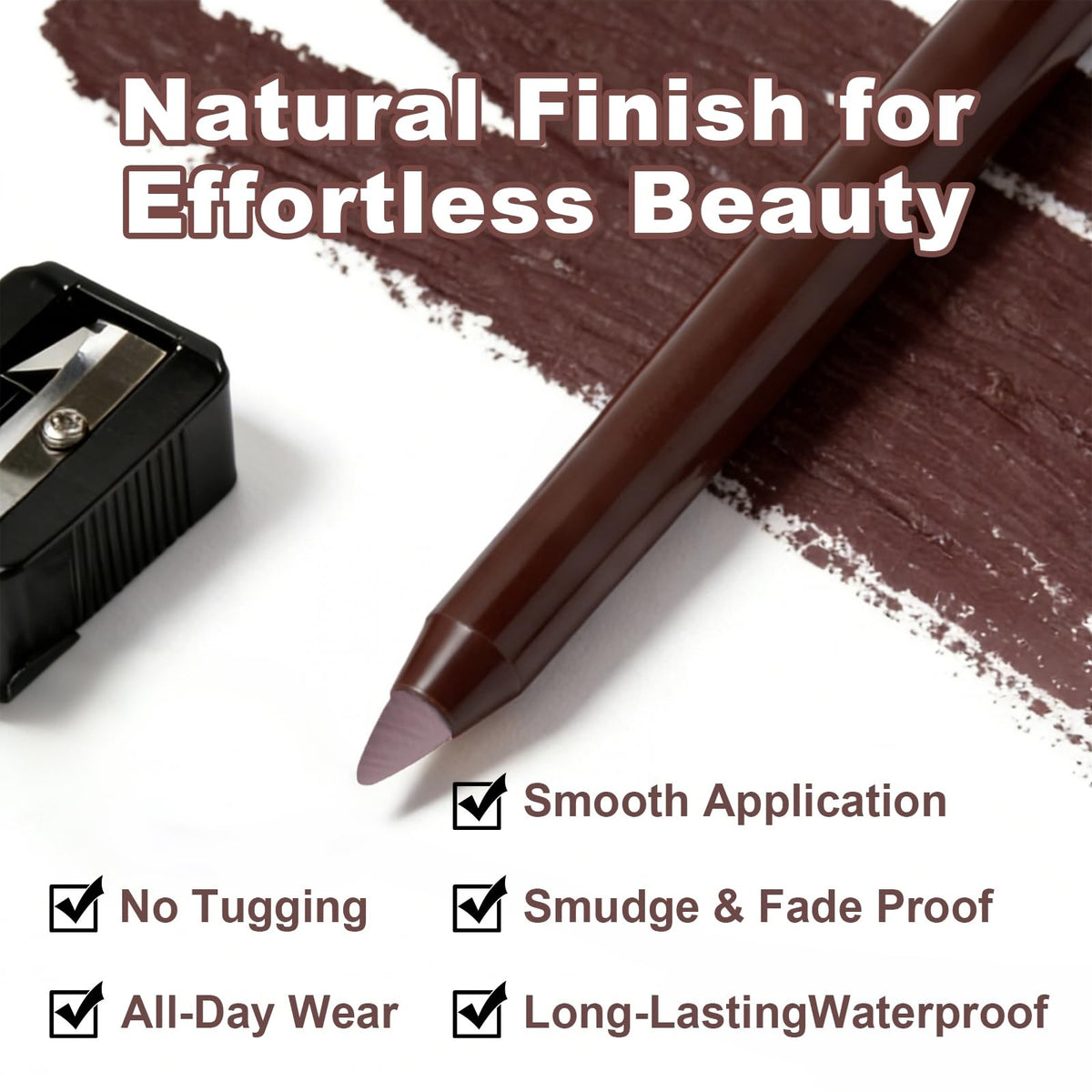 Gel Eyeliner Pencil Waterproof Smudge-Proof Fine Tip Makeup Tool