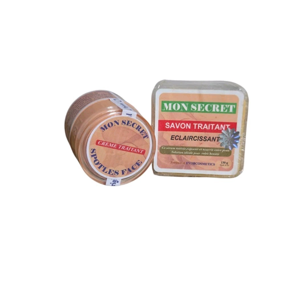 Mon Secret Face Soap and Face Cream with Vitamin E for Dark Spots & Blemishes