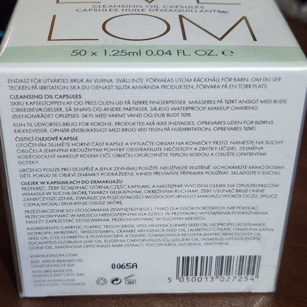 EVE LOM Cleansing Oil Capsules Full Size 50 Capsules Sealed Skincare