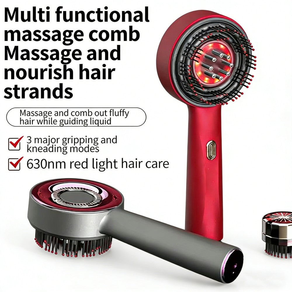 Red Light Scalp Massage Comb - 3 Modes, 72 Teeth