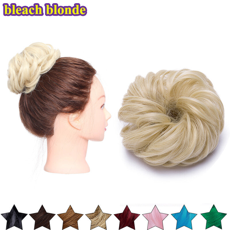 Large Curly Messy Bun Hair Piece Scrunchie for Thick Hair Updo Extensions