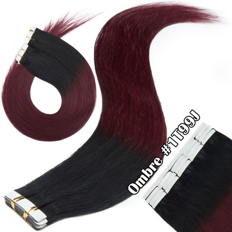 Indian Remy Tape-In Human Hair Extensions Full Head - Straight 200G